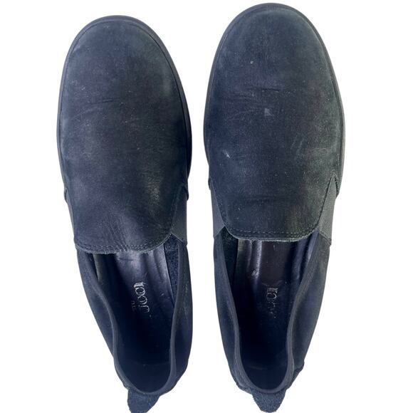 Sesto Meucci Admon Black Suede Comfort Loafer Elastic Stretch Made In Italy S 7 - Picture 8 of 12
